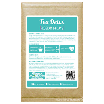 100% Té herbario orgánico del Detox que adelgaza el té de la pérdida del peso del té (impulso de la mañana)